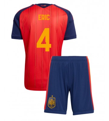 Spanien Eric Garcia #4 Hemmaställ Barn VM 2026 Kortärmad (+ Korta byxor)